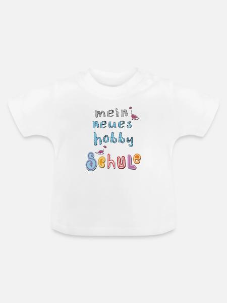 Schule Schulkind - Baby Bio-T-Shirt mit Rundhals - Weiß