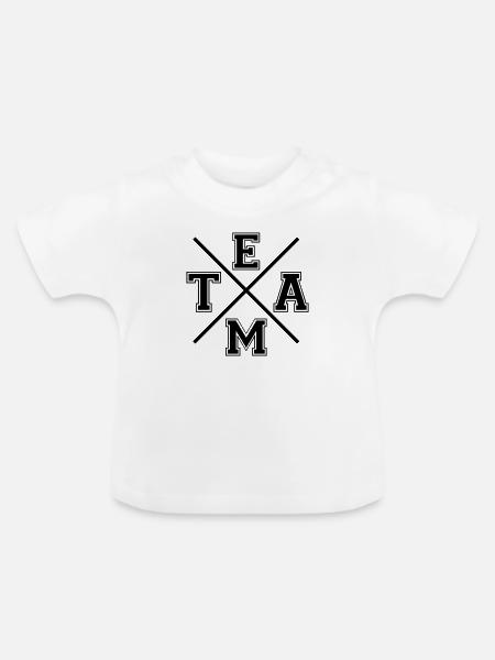 TEAM - Baby Bio-T-Shirt mit Rundhals - Weiß