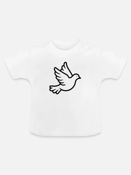Taube - Baby Bio-T-Shirt mit Rundhals - Weiß