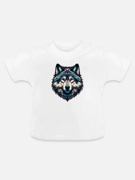 Wolf - Baby Bio-T-Shirt mit Rundhals - Weiß