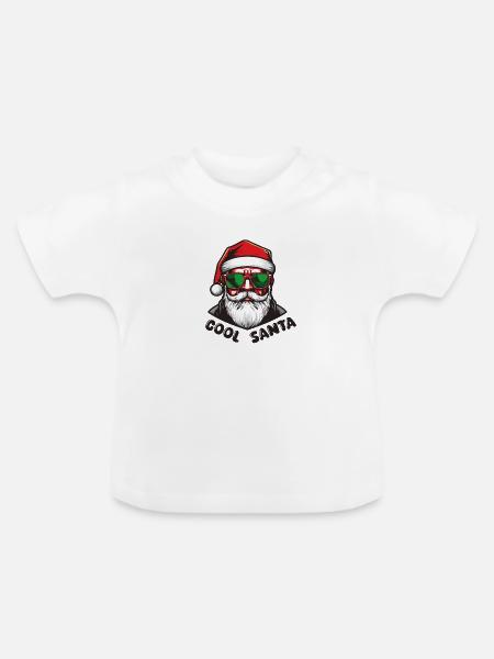 Cool Santa - Baby Bio-T-Shirt mit Rundhals - Weiß