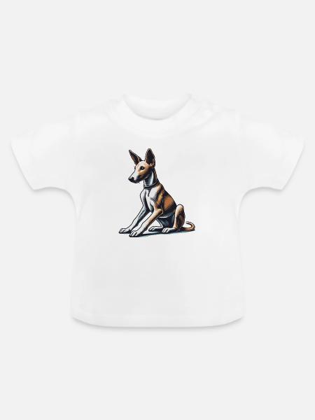 Podengo Português - Baby Bio-T-Shirt mit Rundhals - Weiß