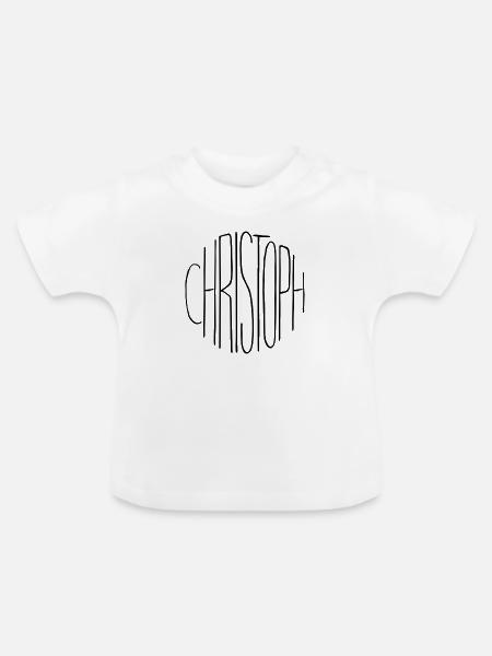 Christoph - Baby Bio-T-Shirt mit Rundhals - Weiß