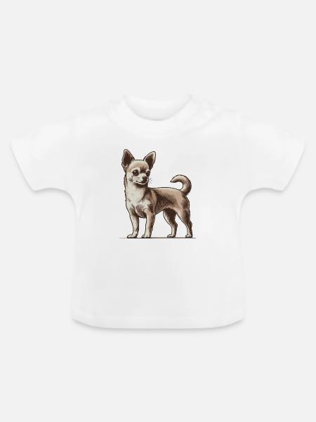 Chihuahueño - Baby Bio-T-Shirt mit Rundhals - Weiß