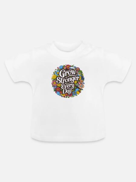 Stärker - Baby Bio-T-Shirt mit Rundhals - Weiß