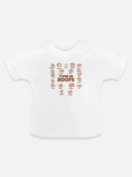 Arten von Dächern Dacharchitekturstile - Baby Bio-T-Shirt mit Rundhals - Weiß