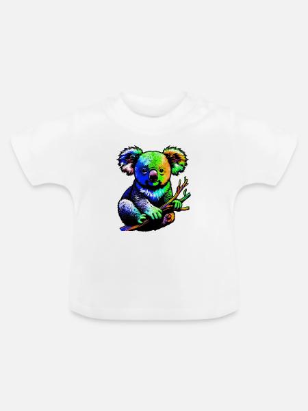 Koala - Baby Bio-T-Shirt mit Rundhals - Weiß