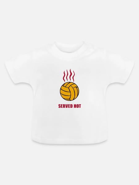 Served Hot - Baby Bio-T-Shirt mit Rundhals - Weiß
