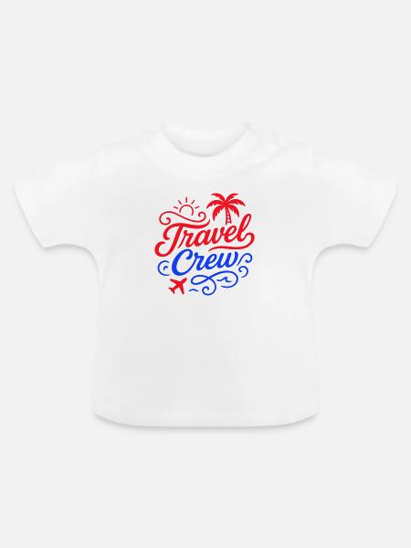Travel Crew - Baby Bio-T-Shirt mit Rundhals - Weiß