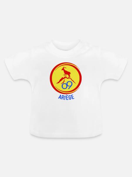 Alpensteinbock Ariège 09 - Baby Bio-T-Shirt mit Rundhals - Weiß