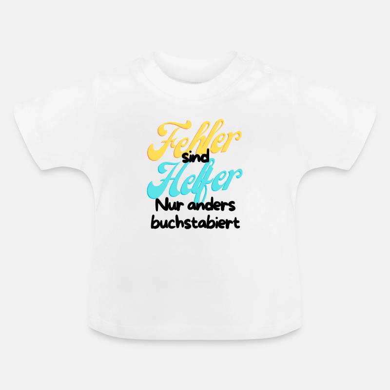 Script de dégradé d’erreur Helper - T-shirt bio col rond Bébé - blanc