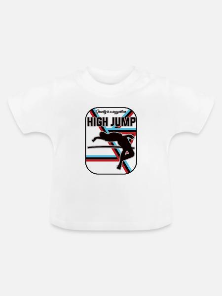 Hochsprung Design – Fly over your limits - Baby Bio-T-Shirt mit Rundhals - Weiß