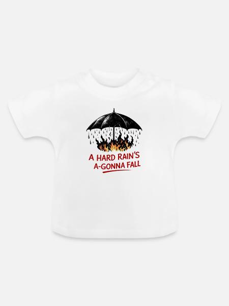 Feuer Regeb under Regenschirm - Baby Bio-T-Shirt mit Rundhals - Weiß