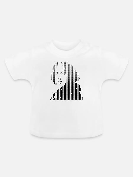 Oscar Wilde Geometrisches Porträt - Baby Bio-T-Shirt mit Rundhals - Weiß