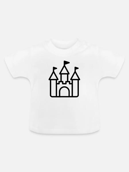 Burg - Baby Bio-T-Shirt mit Rundhals - Weiß