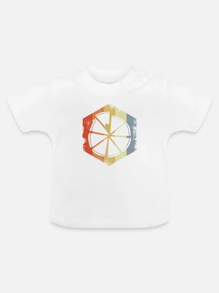 Klassische Pizza - Baby Bio-T-Shirt mit Rundhals - Weiß