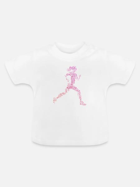 Geschenkidee für eine Running mit Running - Baby Bio-T-Shirt mit Rundhals - Weiß