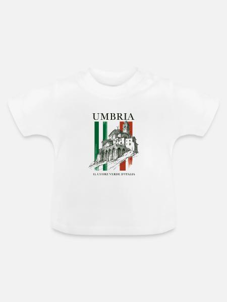 Umbria Italy - Baby Bio-T-Shirt mit Rundhals - Weiß