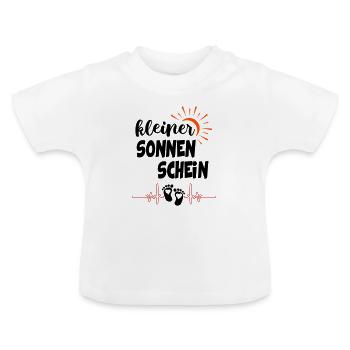 Kleiner Sonnenschein Sonne Baby Säugling - Baby Bio-T-Shirt mit Rundhals - Weiß - Vorne
