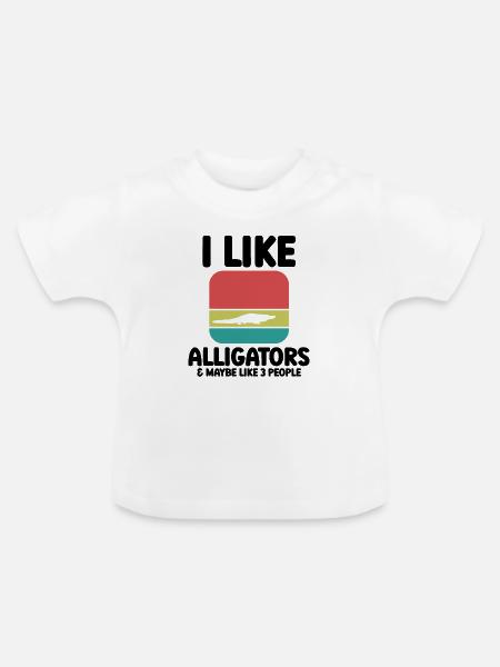 Alligator Spruch Reptil - Baby Bio-T-Shirt mit Rundhals - Weiß