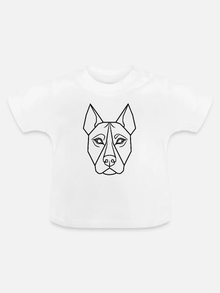 Hund Geometrie - Baby Bio-T-Shirt mit Rundhals - Weiß