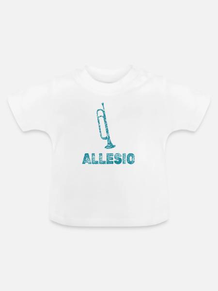 Trompeten Allesio - Baby Bio-T-Shirt mit Rundhals - Weiß