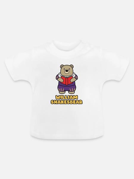 WILLIAM SHAKESBEAR - Baby Bio-T-Shirt mit Rundhals - Weiß