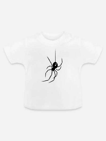 Spinne Schwarze Witwe - Baby Bio-T-Shirt mit Rundhals - Weiß