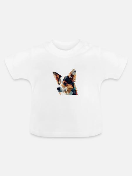 PUPPY - Baby Bio-T-Shirt mit Rundhals - Weiß