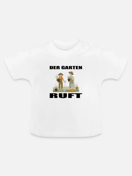 Garten - Baby Bio-T-Shirt mit Rundhals - Weiß