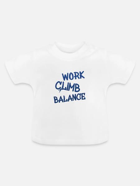 Klettern Bouldern Climbing - Baby Bio-T-Shirt mit Rundhals - Weiß