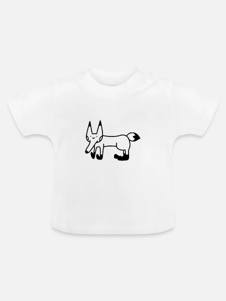 Anti-Zoo Nine - Baby Bio-T-Shirt mit Rundhals - Weiß