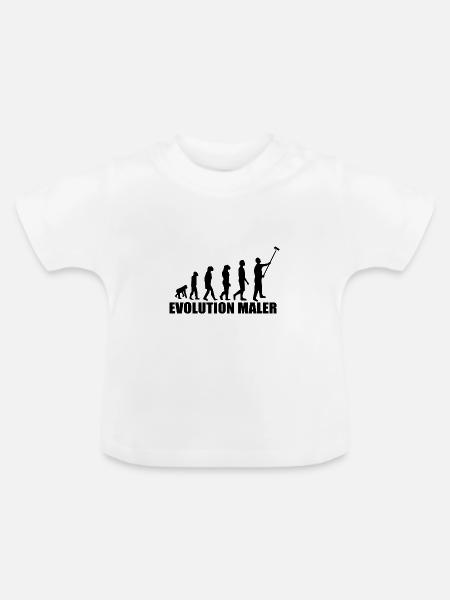 Maler - Baby Bio-T-Shirt mit Rundhals - Weiß