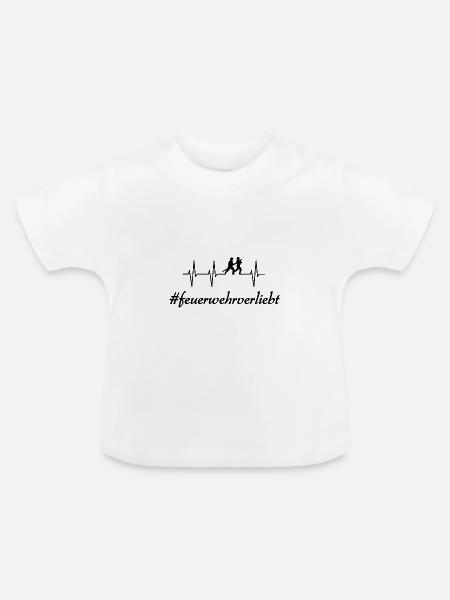 Feuerwehr - Baby Bio-T-Shirt mit Rundhals - Weiß