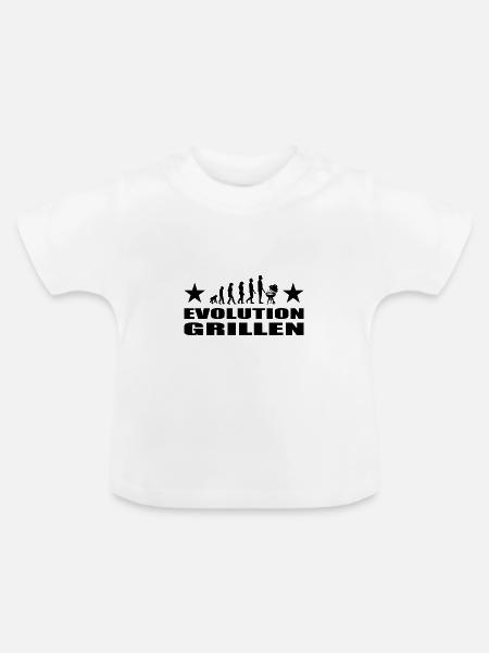 BBQ - Baby Bio-T-Shirt mit Rundhals - Weiß