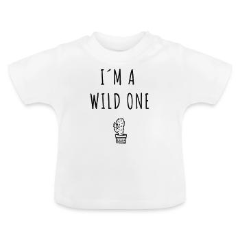 I'MA WILD ONE - T-shirt bio col rond Bébé - blanc - Devant