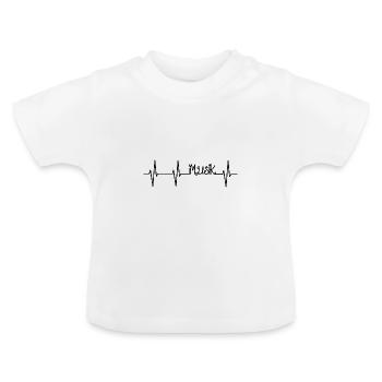Musik - Baby Bio-T-Shirt mit Rundhals - Weiß - Vorne