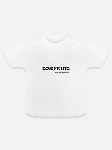 Dorfkind - Baby Bio-T-Shirt mit Rundhals - Weiß