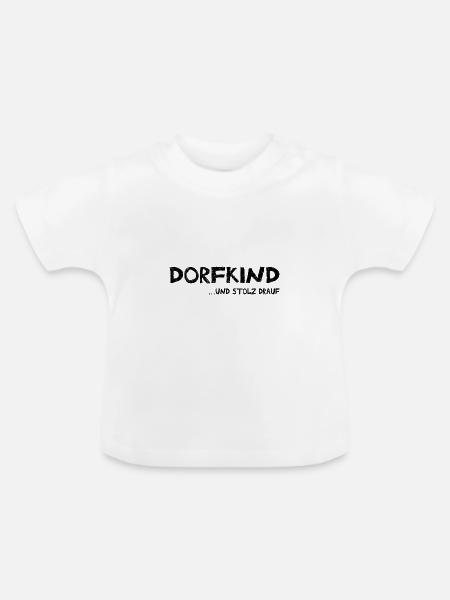 Dorfkind - Baby Bio-T-Shirt mit Rundhals - Weiß