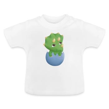 Tricetops mignons dans la coquille d’œuf - T-shirt bio col rond Bébé - blanc - Devant