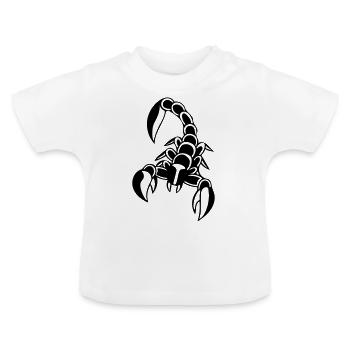 Scorpion - T-shirt bio col rond Bébé - blanc - Devant
