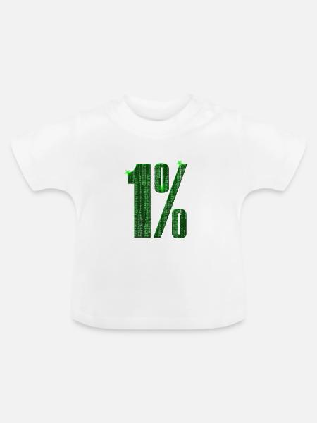 1 % Matrix - Baby Bio-T-Shirt mit Rundhals - Weiß