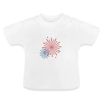 Fireworks - Baby Organic T-Shirt with Round Neck - white - Front