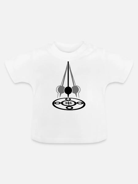 Foucault's pendulum (2c) - Baby Bio-T-Shirt mit Rundhals - Weiß