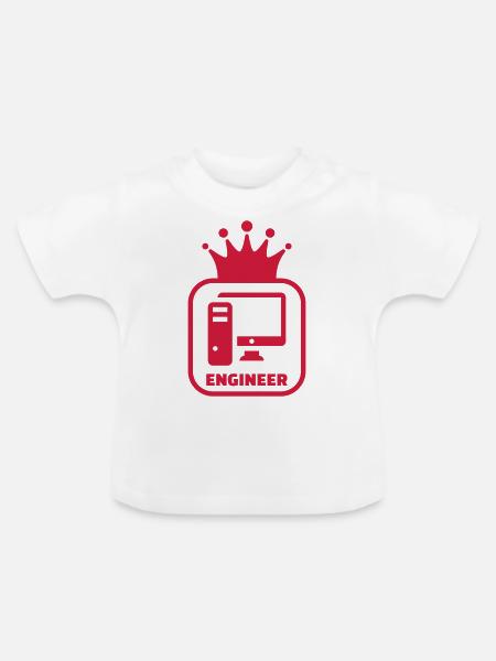 Computer / Informatiker / Aussenseiter / Ingenieur - Baby Bio-T-Shirt mit Rundhals - Weiß