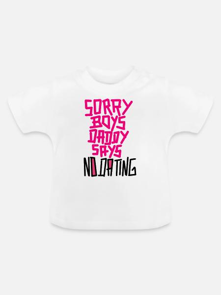 dating boys - Baby Bio-T-Shirt mit Rundhals - Weiß