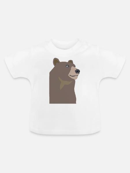 Just Bear - Baby Bio-T-Shirt mit Rundhals - Weiß