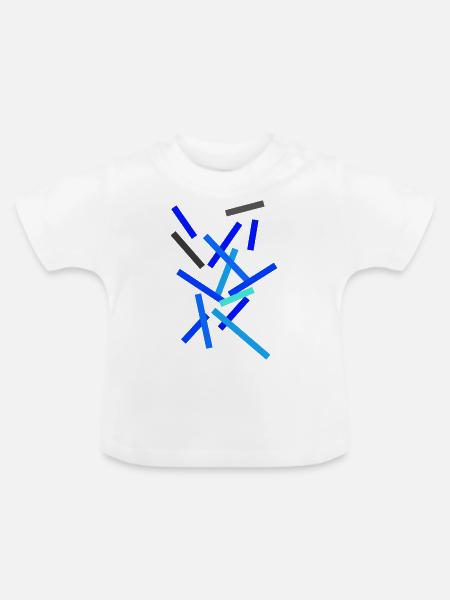 Muster Minimal - Style Design - Baby Bio-T-Shirt mit Rundhals - Weiß
