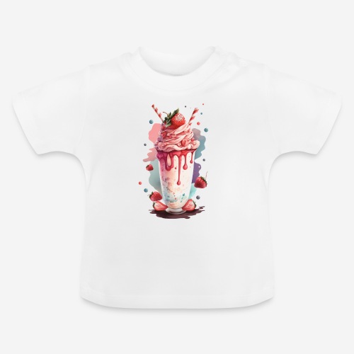 Strawberry Ice 1 - Baby Bio-T-Shirt mit Rundhals