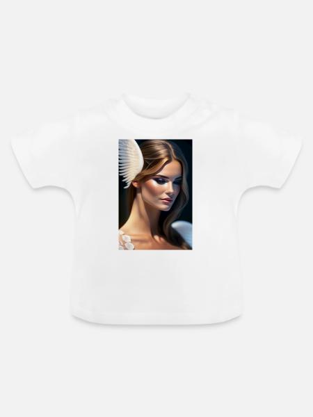 Gefallener Engel - Baby Bio-T-Shirt mit Rundhals - Weiß